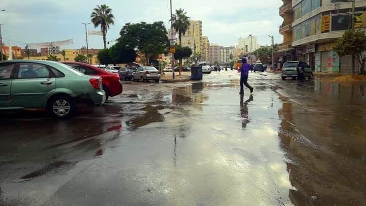 أمطار غزيرة تجتاح كفر الدوار ومتوسطة على بعض مدن البحيرة (فيديو وصور