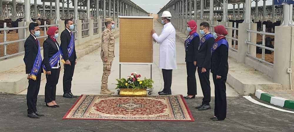 مشاركة طلاب جامعة دمنهور في افتتاح مشروع النوبارية 