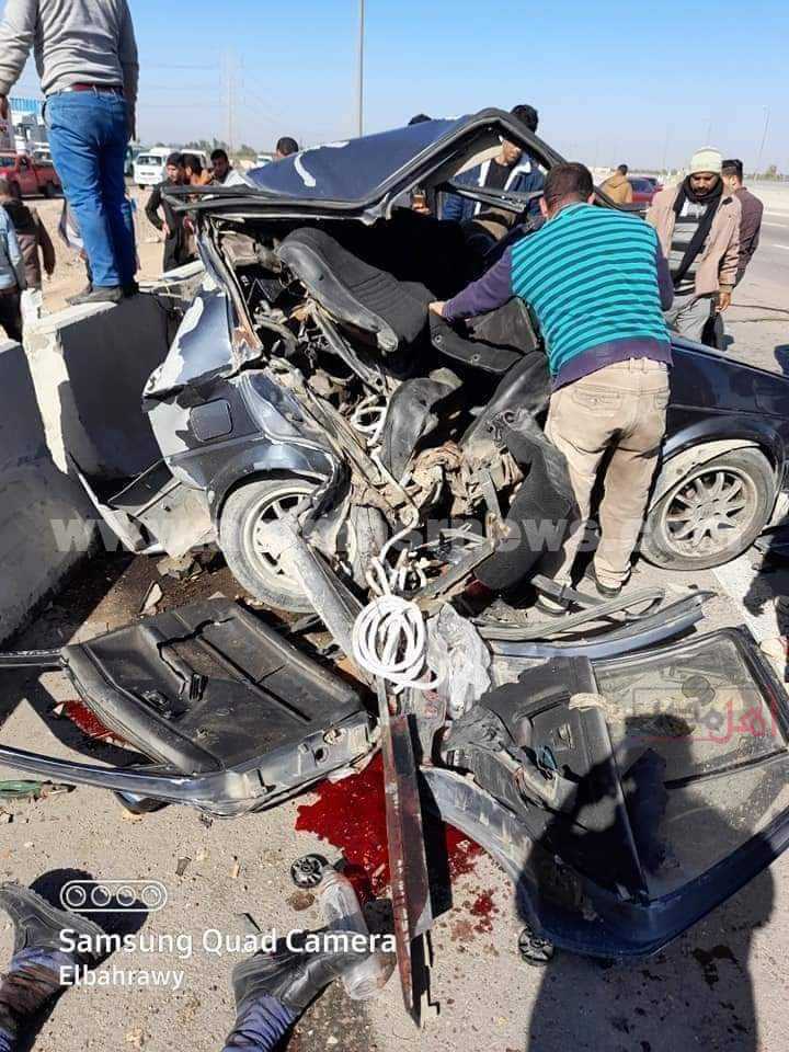 حادث علي طريق مصر إسكندرية الصحراوي 