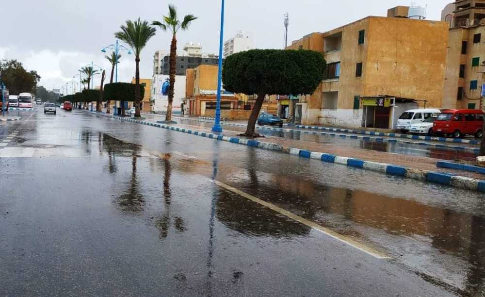 سقوط أمطار علي مطروح والساحل الشمالي 