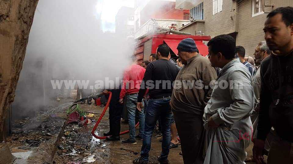 حريق بمنزل في مدينة منوف