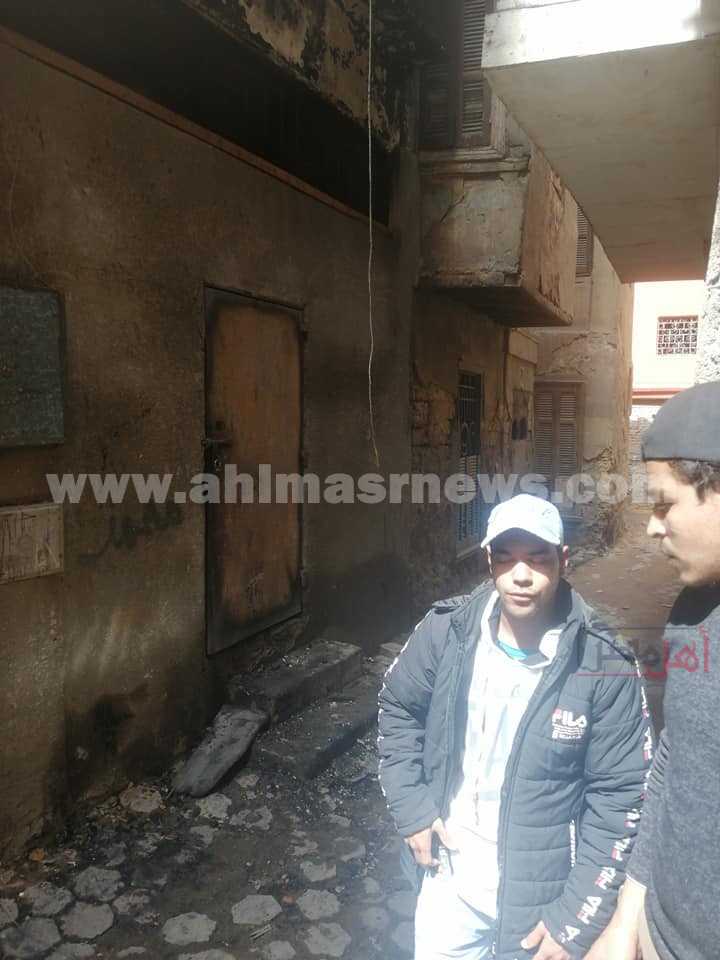 حريق عقار بمنطقة أبو حشيش بحدائق القبة 