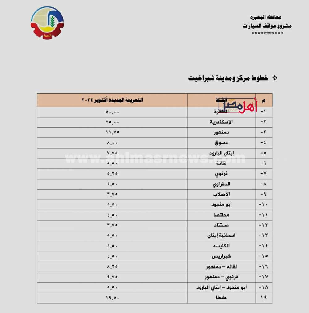 تعريفة خطوط البحيرة