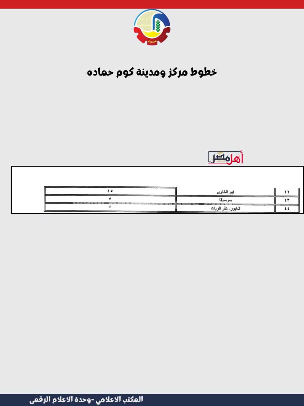 تعريفة الركوب الجديدة بالبحيرة